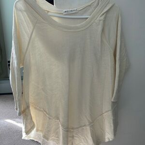 Cream shirt with hood